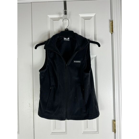 Columbia Womens Black Fleece Vest Size MP - Picture 1 of 4